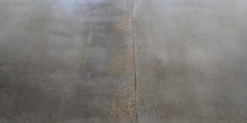 superfície do piso de concreto