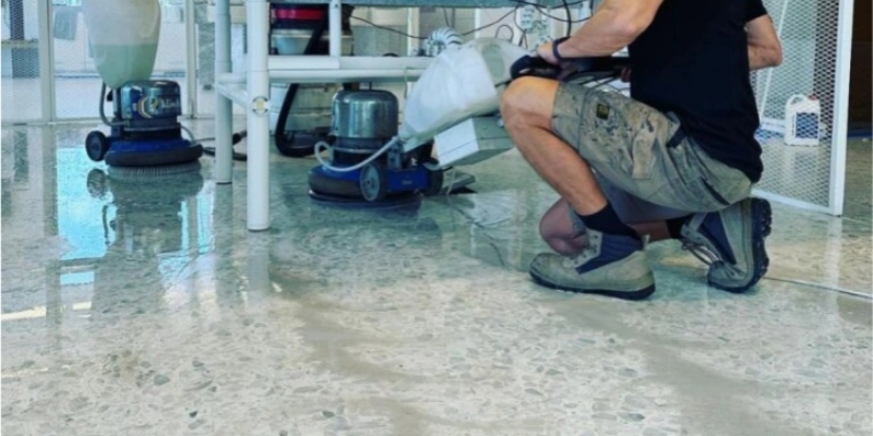 terrazzo floor polishing