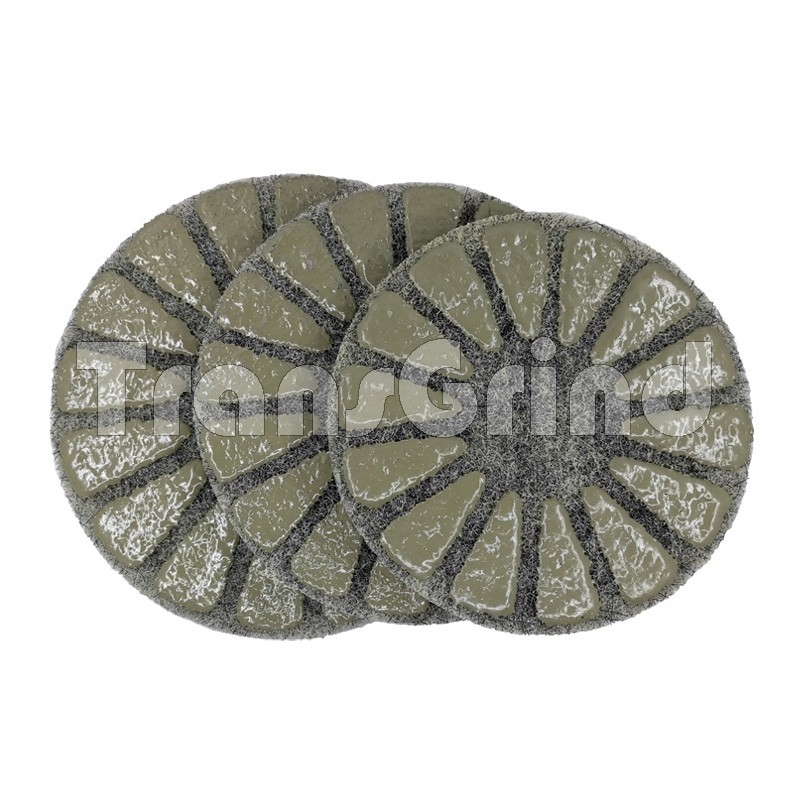 Almofadas de polimento de fibra de diamante para manutenção de concreto e mosaico