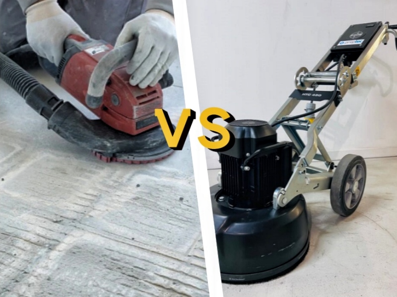 Esmerilhadeira angular vs. esmerilhadeira de piso: comparação de ferramentas
