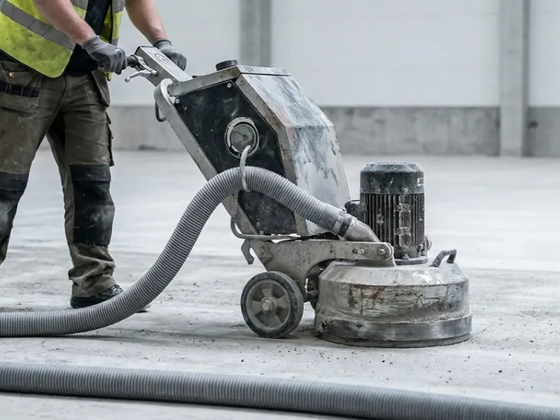 Quanta pressão devo aplicar ao lixar um piso de concreto?