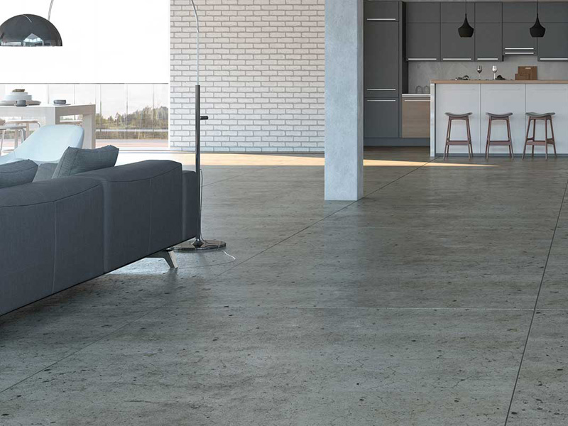 Opção de piso concreto polido, custo-efetivo